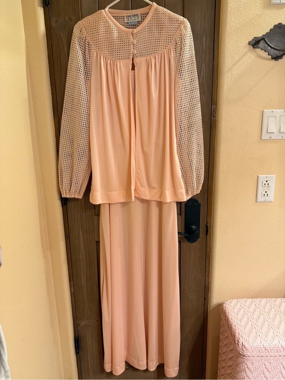 Pink Two-Piece Nightgown Set